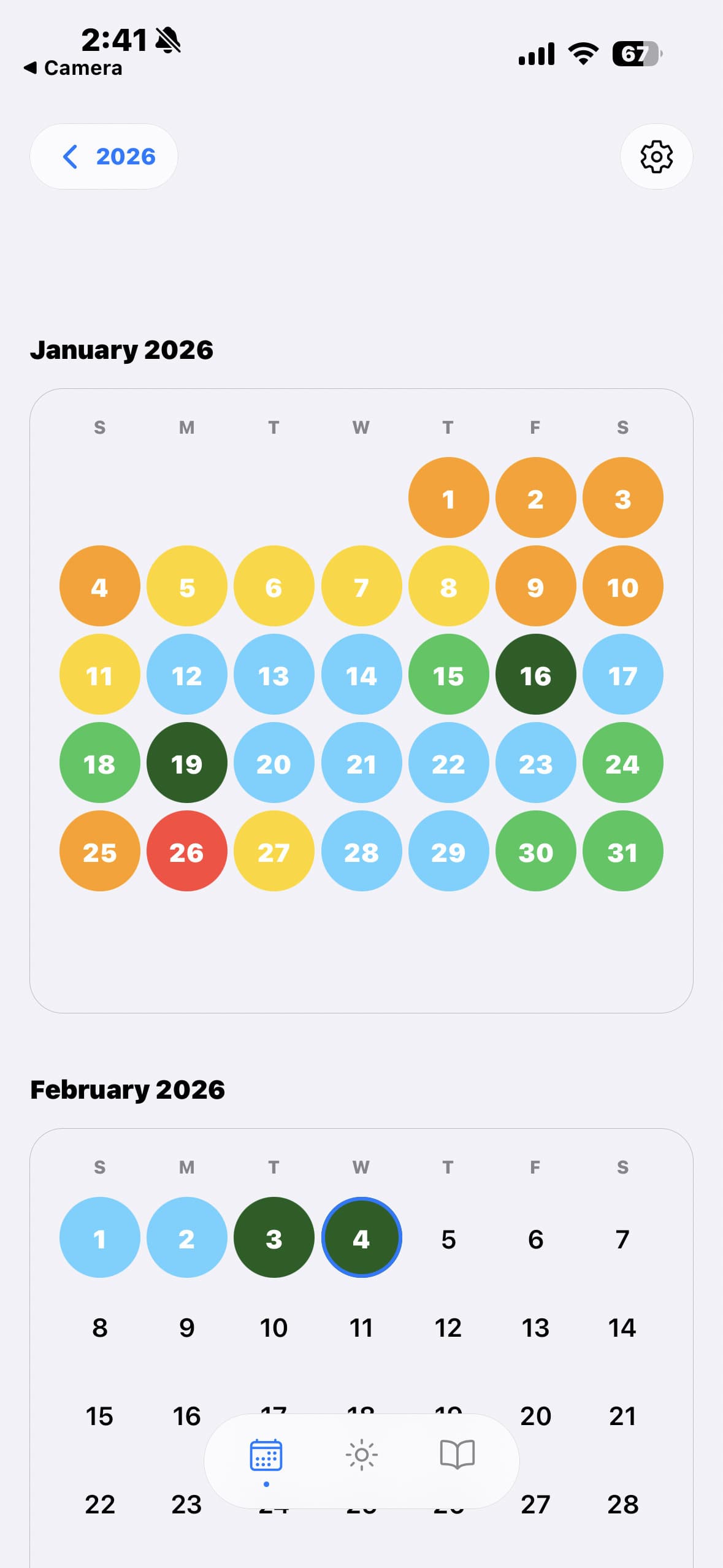 Calendar — Monthly View (Example 1)